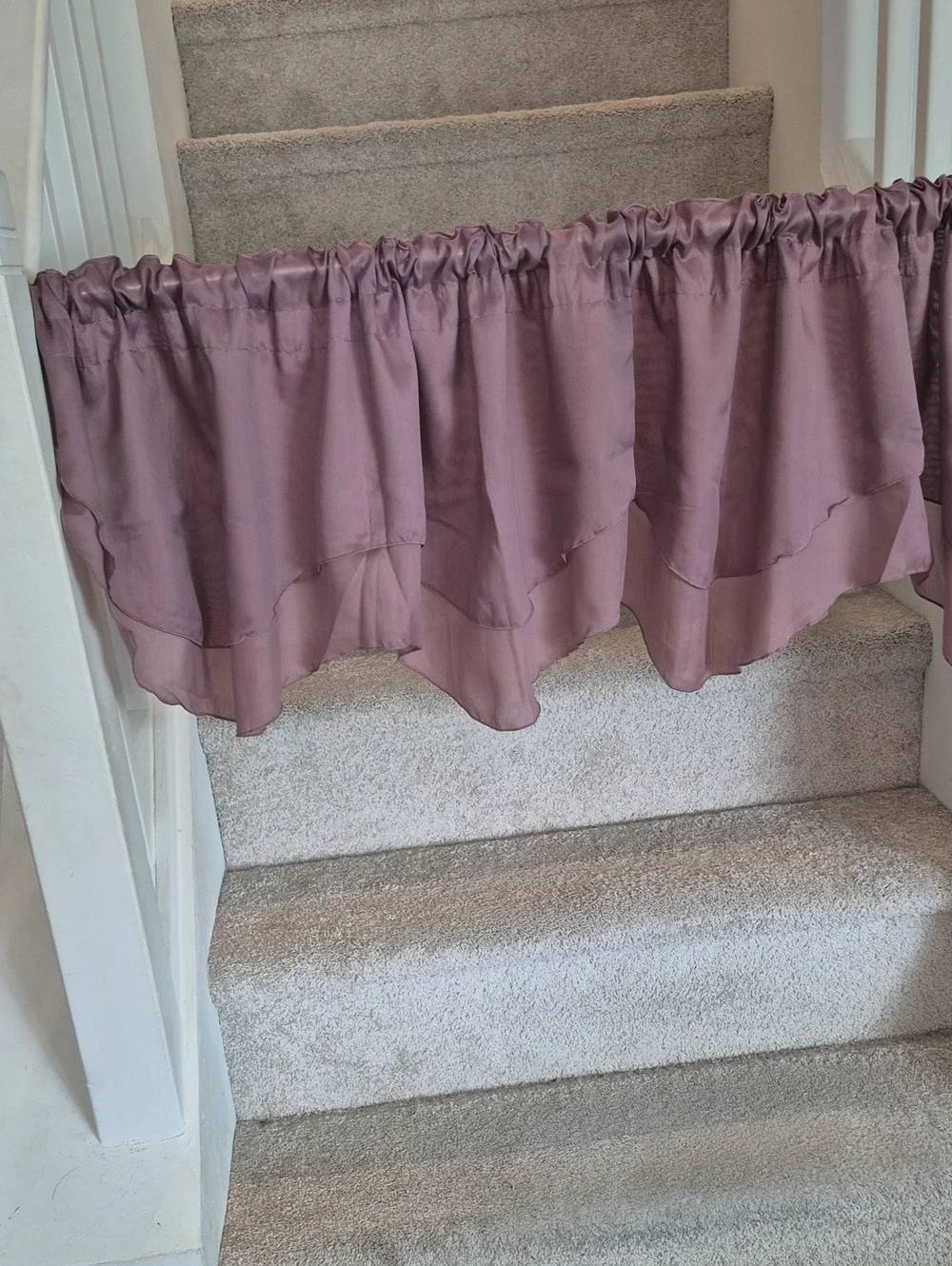 Decorative Scalloped Lavender Window Valance 78x17